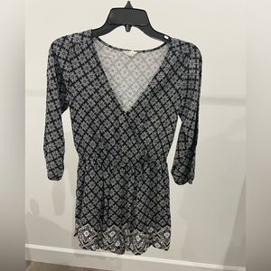 3/4 sleeve short romper